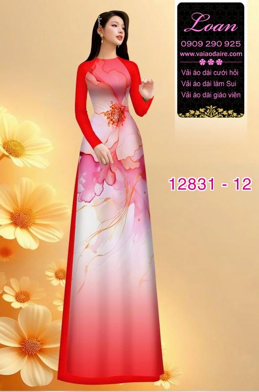 Vải áo dài hoa in 3D