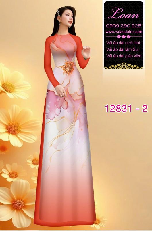 Vải áo dài hoa in 3D