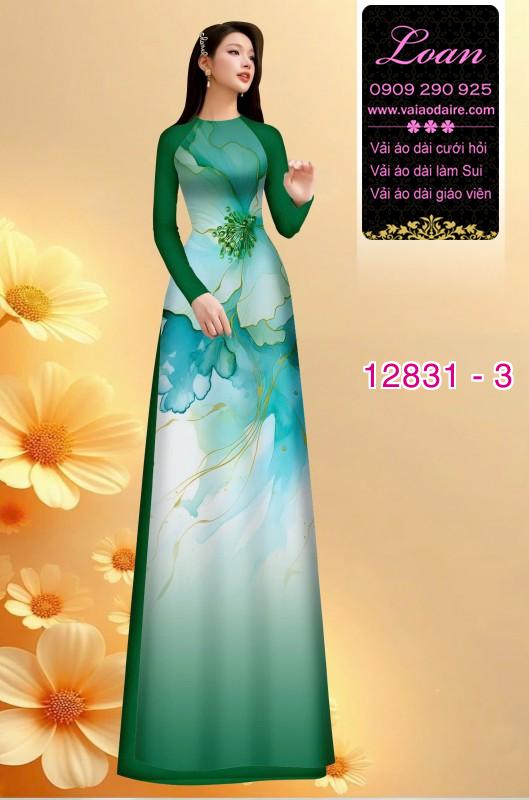 Vải áo dài hoa in 3D