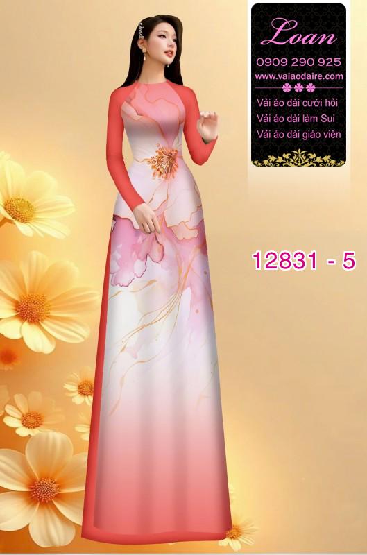 Vải áo dài hoa in 3D