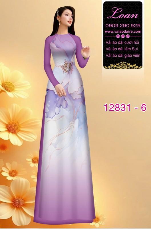 Vải áo dài hoa in 3D