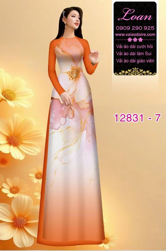 Vải áo dài hoa in 3D