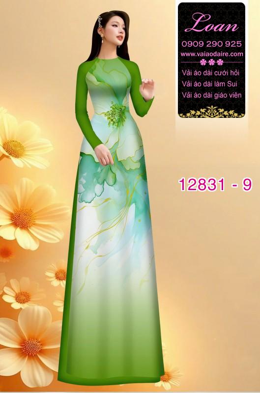 Vải áo dài hoa in 3D