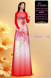 Vải áo dài hoa in 3D