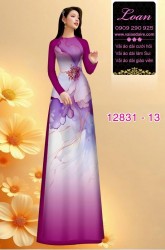 Vải áo dài hoa in 3D