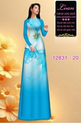 Vải áo dài hoa in 3D