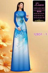 Vải áo dài hoa in 3D