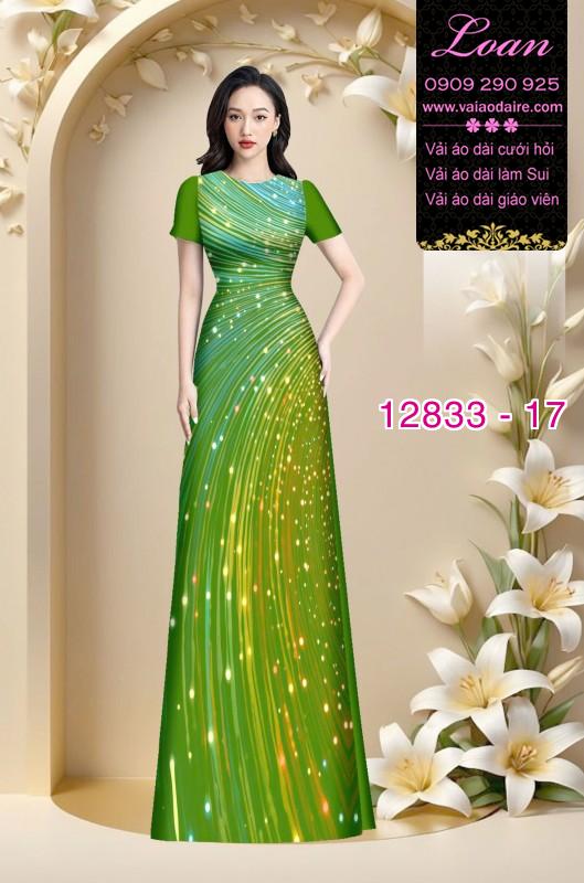 Vải áo dài hoa in 3D