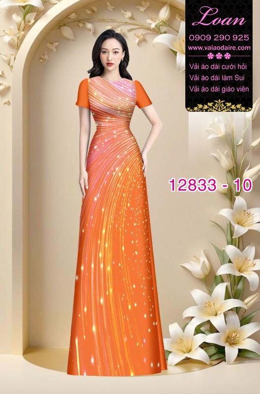 Vải áo dài hoa in 3D