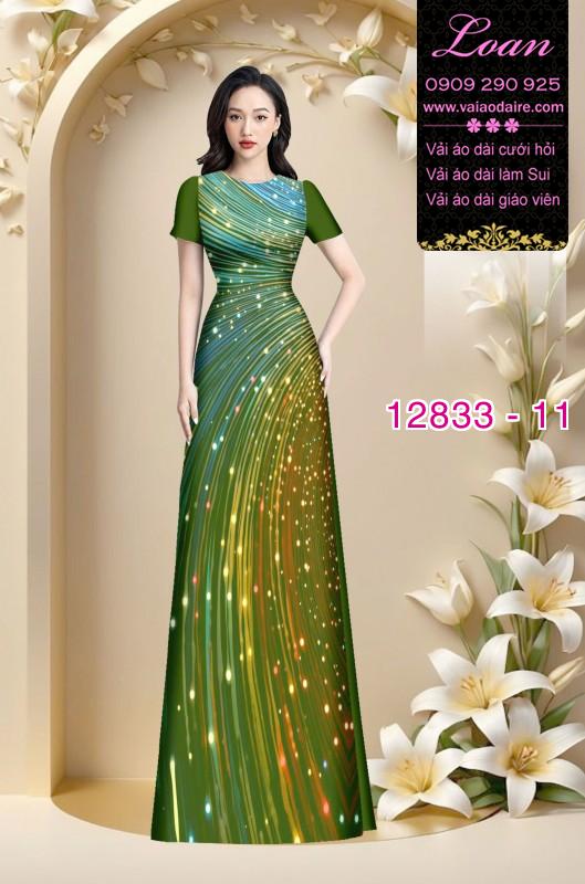 Vải áo dài hoa in 3D