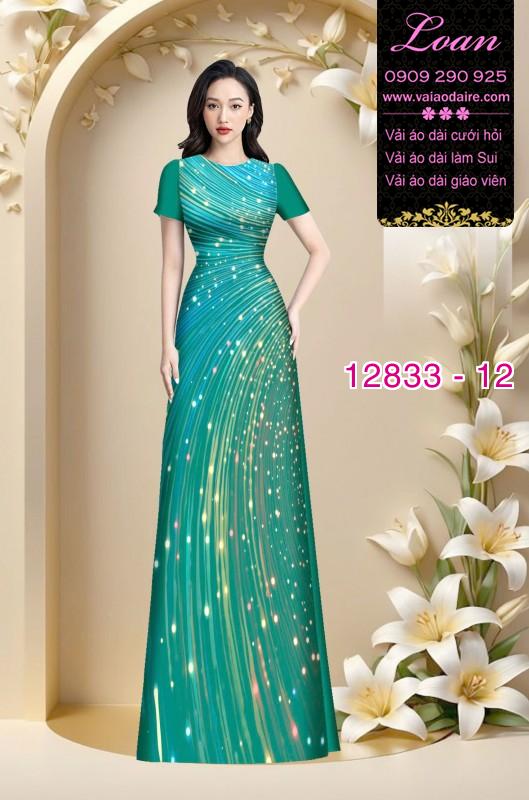 Vải áo dài hoa in 3D