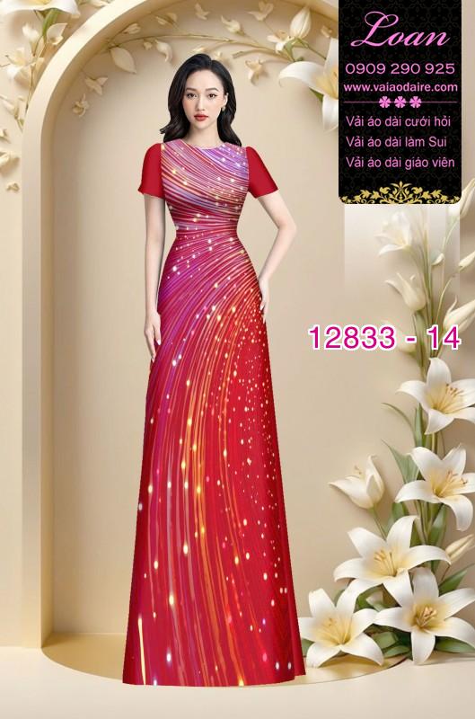 Vải áo dài hoa in 3D