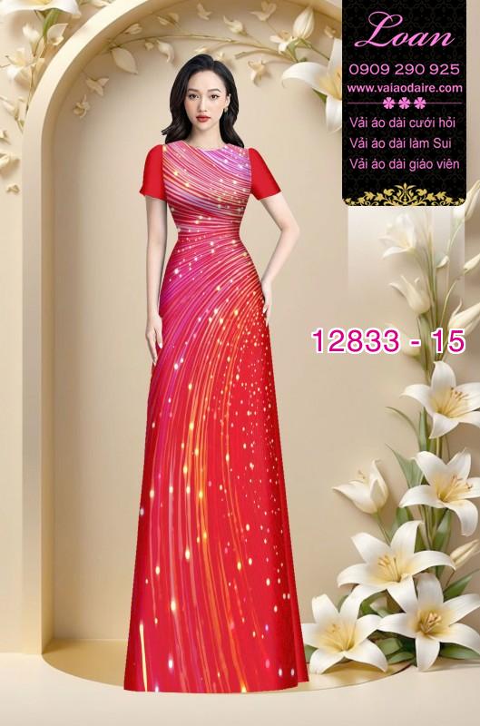 Vải áo dài hoa in 3D