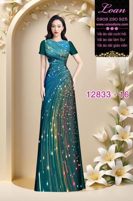 Vải áo dài hoa in 3D