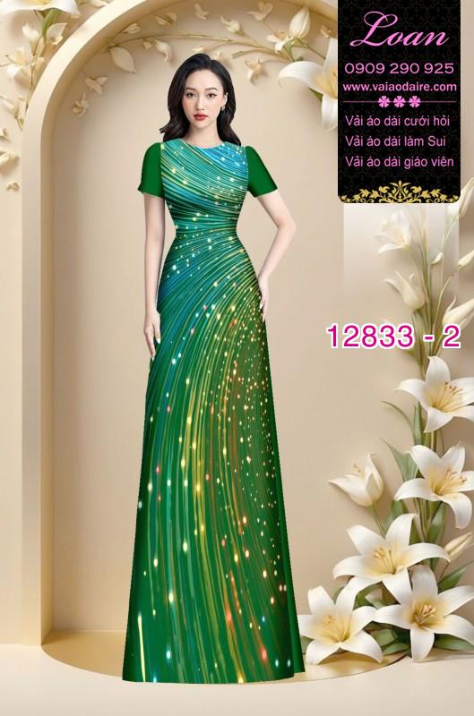 Vải áo dài hoa in 3D