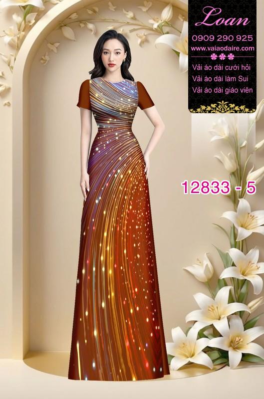 Vải áo dài hoa in 3D