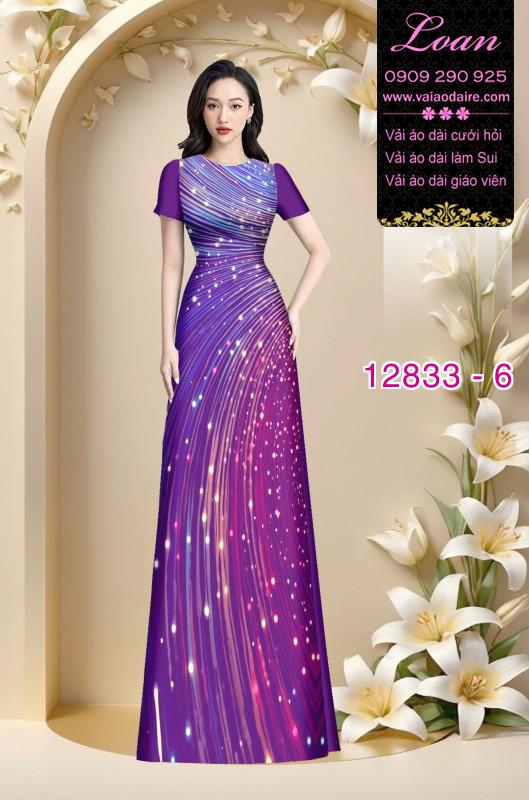 Vải áo dài hoa in 3D