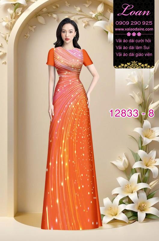 Vải áo dài hoa in 3D