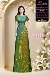 Vải áo dài hoa in 3D