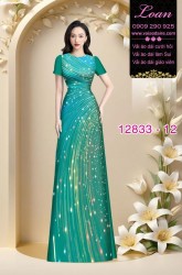 Vải áo dài hoa in 3D