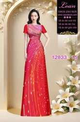 Vải áo dài hoa in 3D