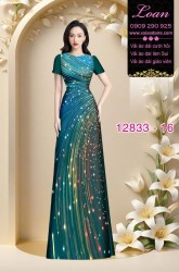 Vải áo dài hoa in 3D