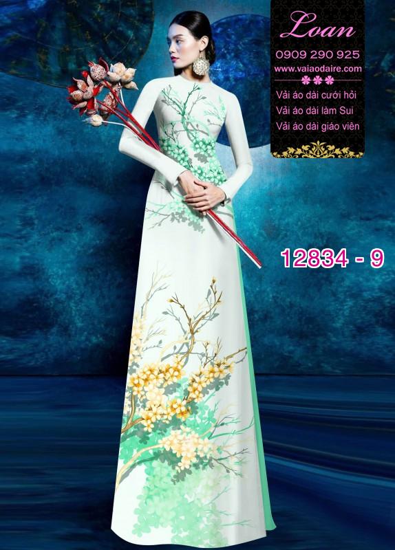 Vải áo dài hoa in 3D