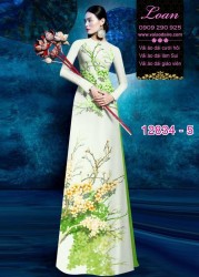 Vải áo dài hoa in 3D