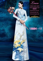 Vải áo dài hoa in 3D