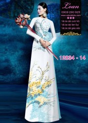 Vải áo dài hoa in 3D