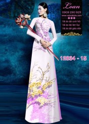 Vải áo dài hoa in 3D