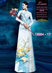 Vải áo dài hoa in 3D