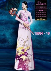 Vải áo dài hoa in 3D