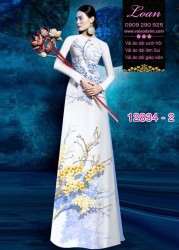 Vải áo dài hoa in 3D