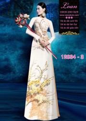 Vải áo dài hoa in 3D