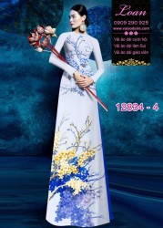 Vải áo dài hoa in 3D