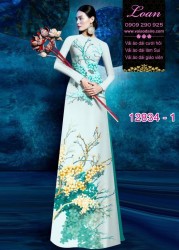 Vải áo dài hoa in 3D