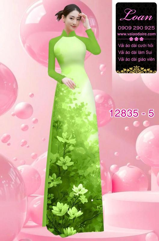 Vải áo dài hoa in 3D