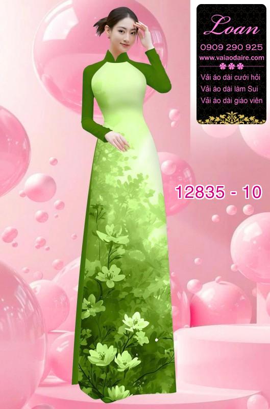 Vải áo dài hoa in 3D