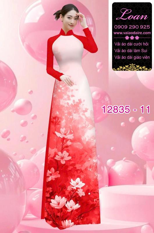 Vải áo dài hoa in 3D