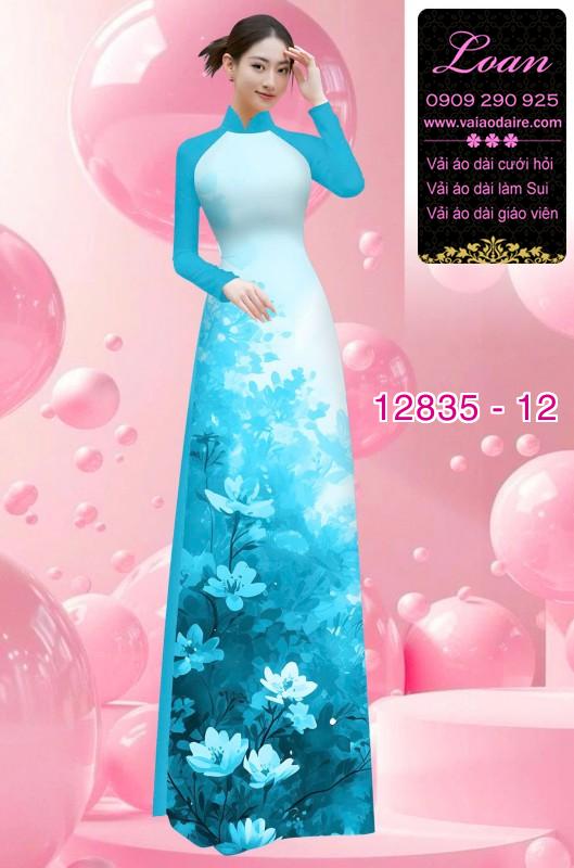 Vải áo dài hoa in 3D