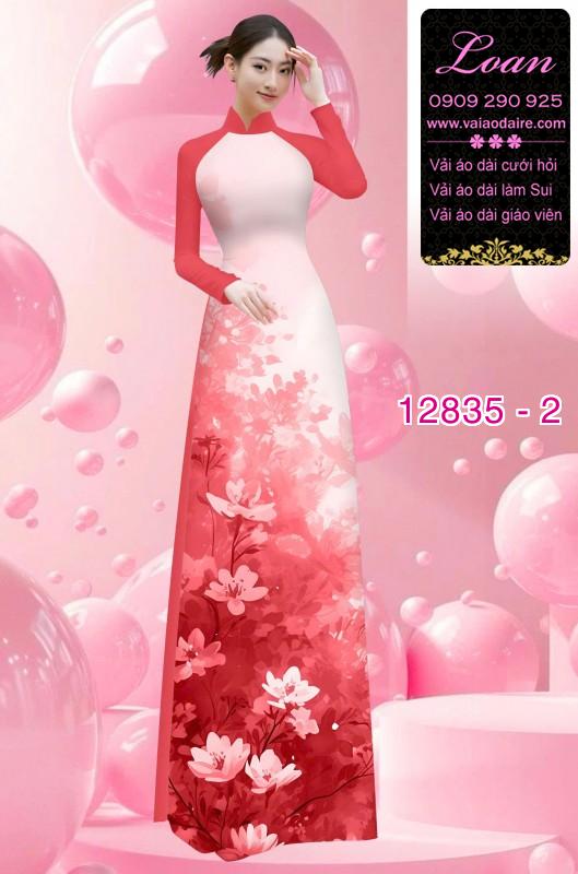 Vải áo dài hoa in 3D