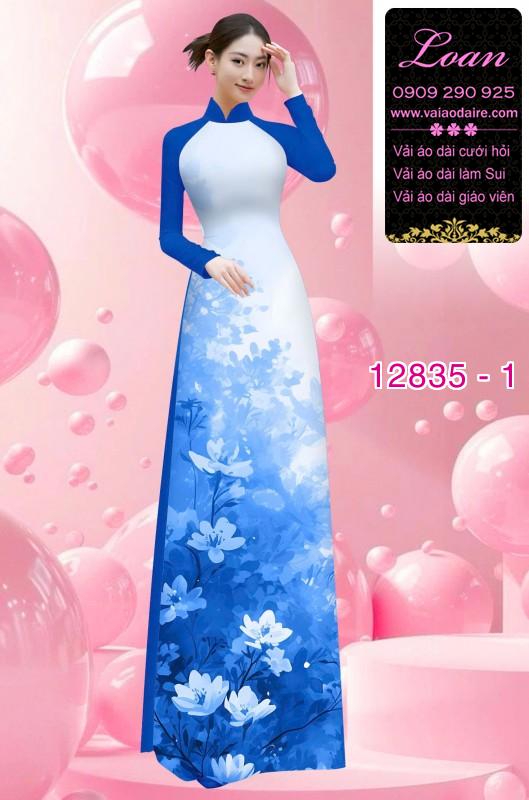 Vải áo dài hoa in 3D