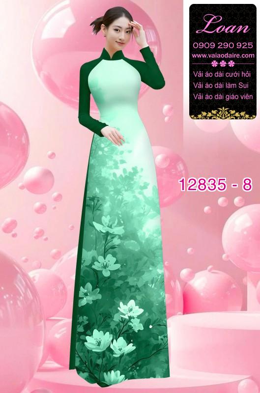 Vải áo dài hoa in 3D