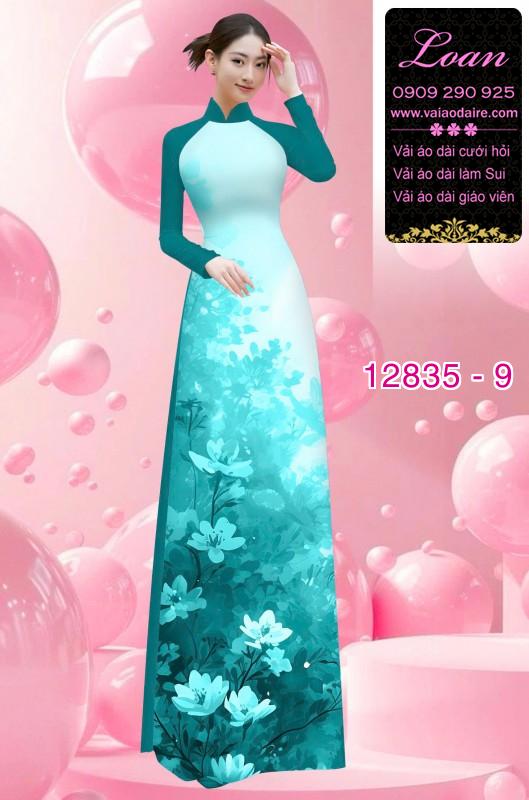 Vải áo dài hoa in 3D