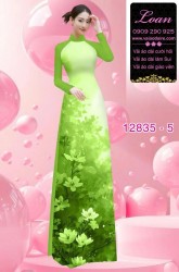 Vải áo dài hoa in 3D