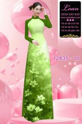 Vải áo dài hoa in 3D