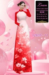 Vải áo dài hoa in 3D