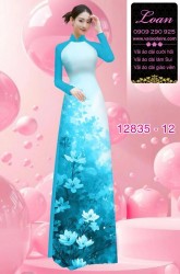 Vải áo dài hoa in 3D