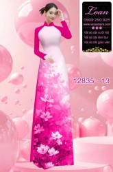 Vải áo dài hoa in 3D